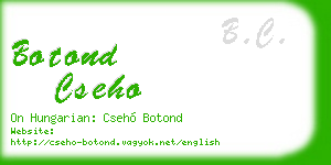 botond cseho business card